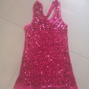 Sequin Hot Pink Top Large